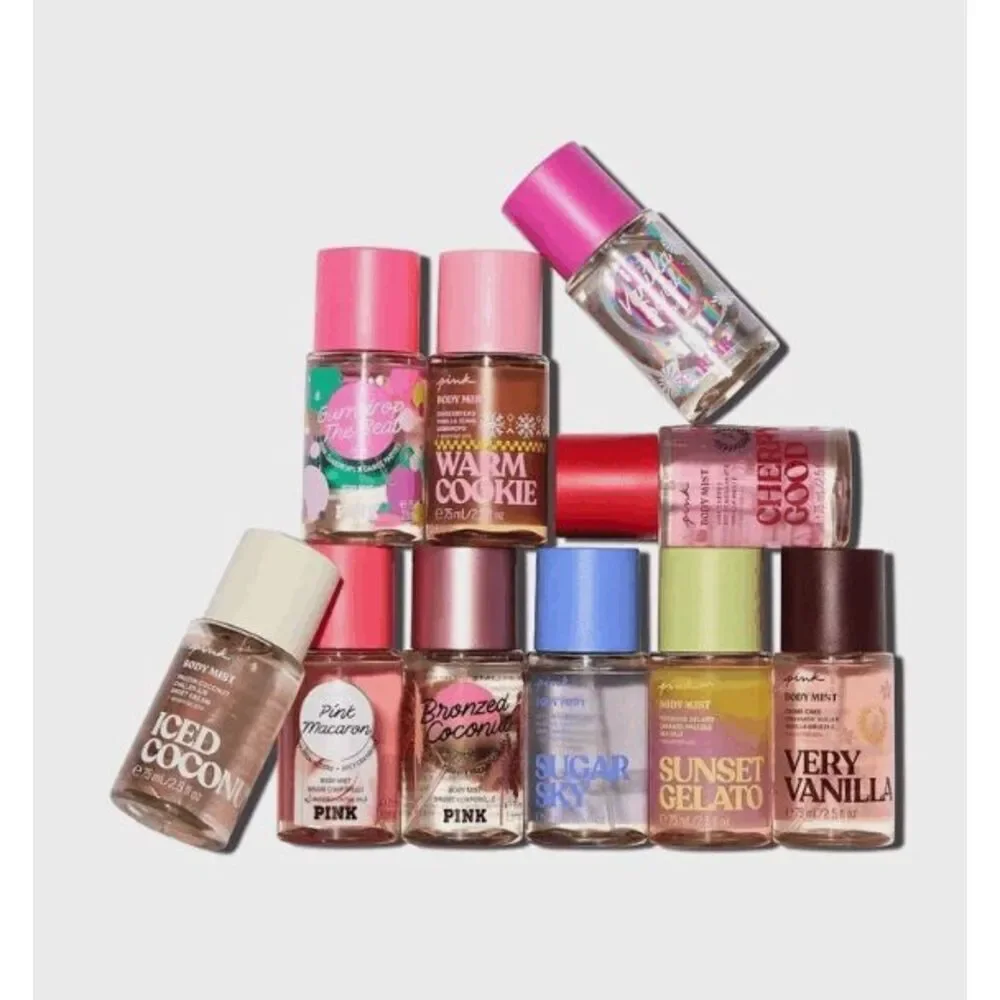 Victoria's Secret PINK We Mist You! Mini Mist Wreath Gift Set 10 Bottles